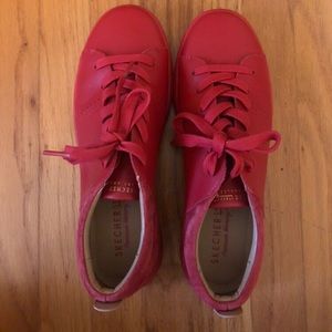 Red sneakers